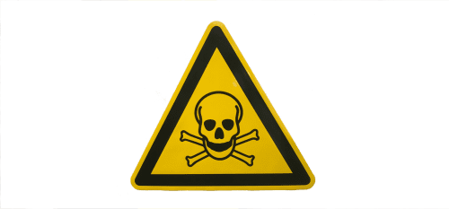 pictogram Een sticker is een waarschuwing. 2