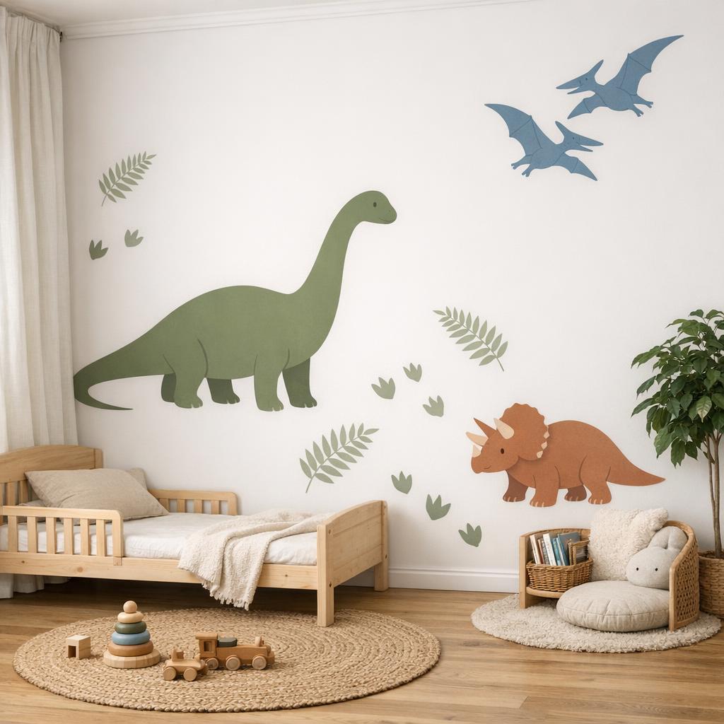Dino muurstickers kinderkamer ideeën