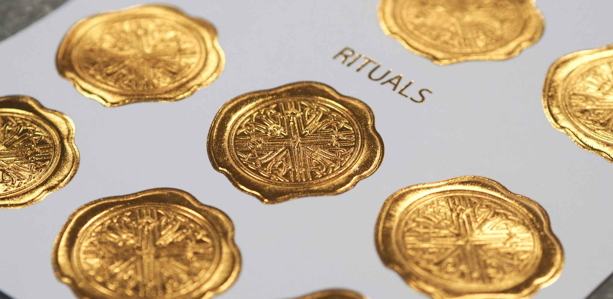 Speciale zegel sticker goud rituals